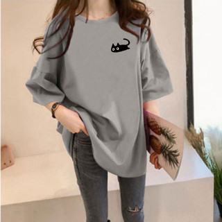 Áo thun ngắn tay dáng rộng in hoạt dành cho nữ mùa hè phong cách mới
