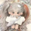 【Bingo】Búp bê cotton 20 cm có bộ xương, đồ chơi nhồi bông [có quần áo được chỉ định] búp bê mặc đồ dễ thương, tóc bạc, búp bê nhồi bông, quà tặng cho bé gái (0271)