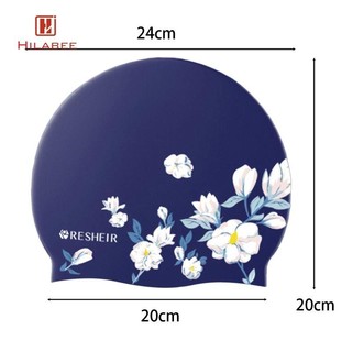 Hilabee Silicone Mũ Bơi Mũ Tắm Bể Bơi Lái Xe Nữ Mũ Bơi In Hoa