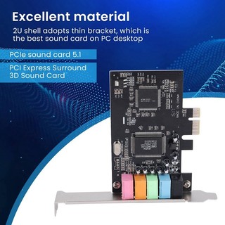💖Card âm thanh PCIe 5.1, Card vòm PCI Express Âm thanh nổi 3D