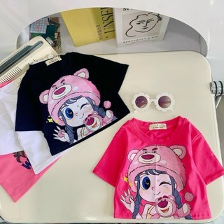 AT31-M-[tomnaukids] Áo thun cộc tay croptop bé gái họa tiết dễ thương - Size 8-35Kg