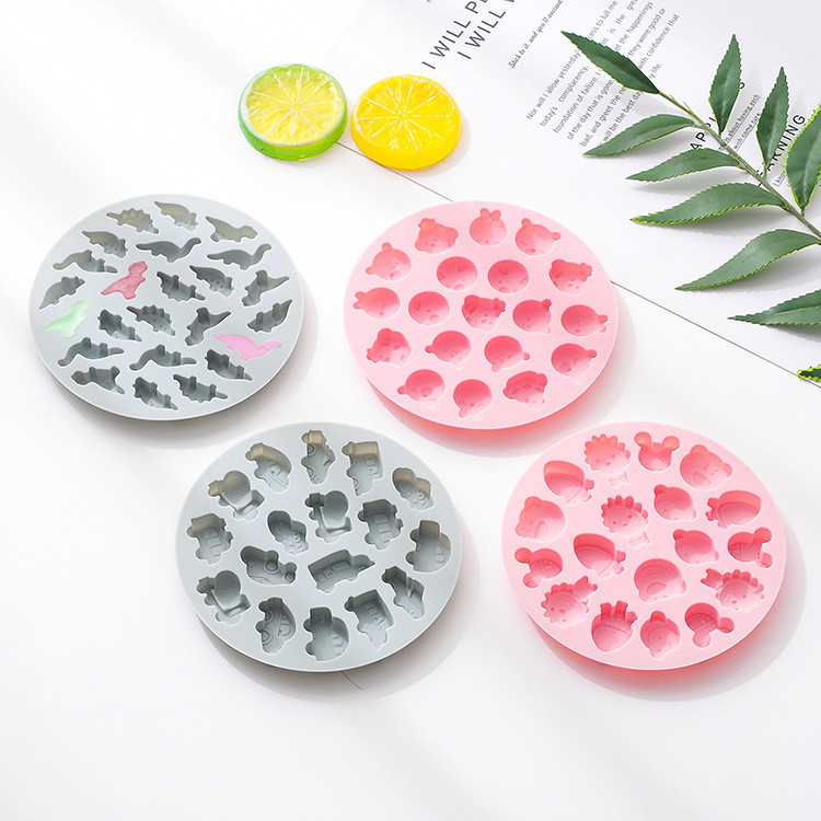 Khuôn Silicon Động Vật Dễ Thương Hoạt Hình Ô Tô Và Khủng Long Xương Rồng Kẹo Chocolate Khuôn Thực Phẩm Cho Bé Khuôn Làm Bánh Tự Làm * & - &