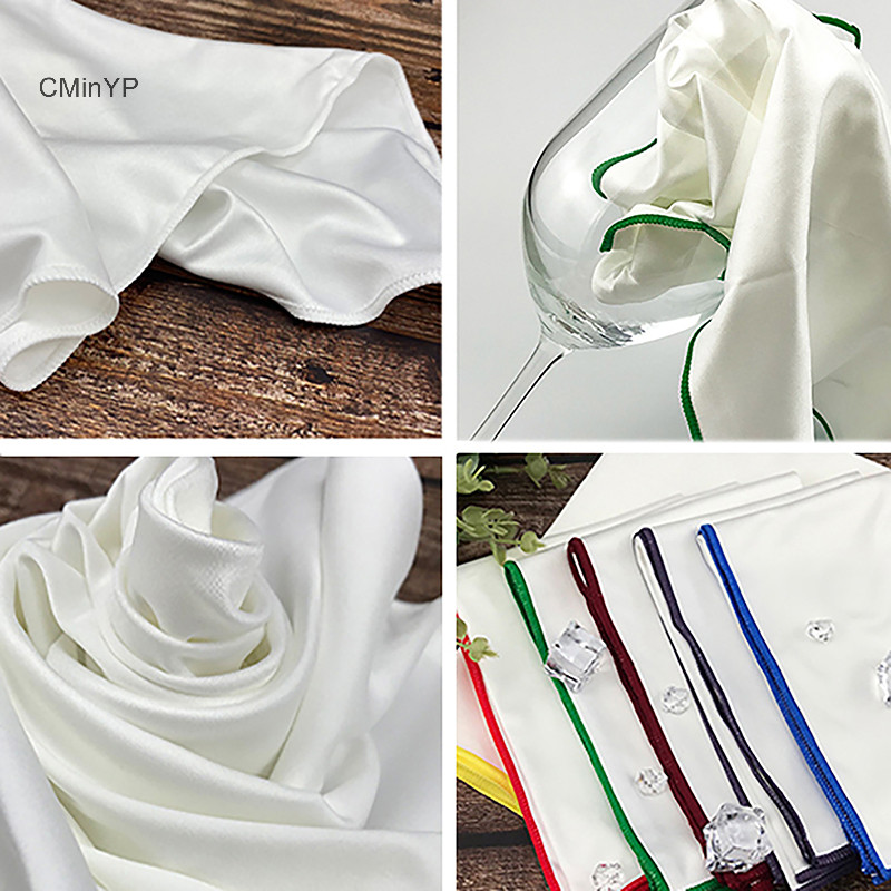 Cyinyp Vải lau rượu vang đỏ kính ly cốc khăn vệ sinh không để lại dấu vết