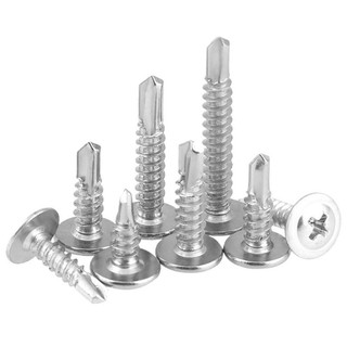 M4.2 / M4.8 Thép không gỉ Đầu phẳng lớn Mũi khoan đuôi Vít Tấm sắt Nội thất Vít Đầu tròn Vít tự khai thác có miếng đệm