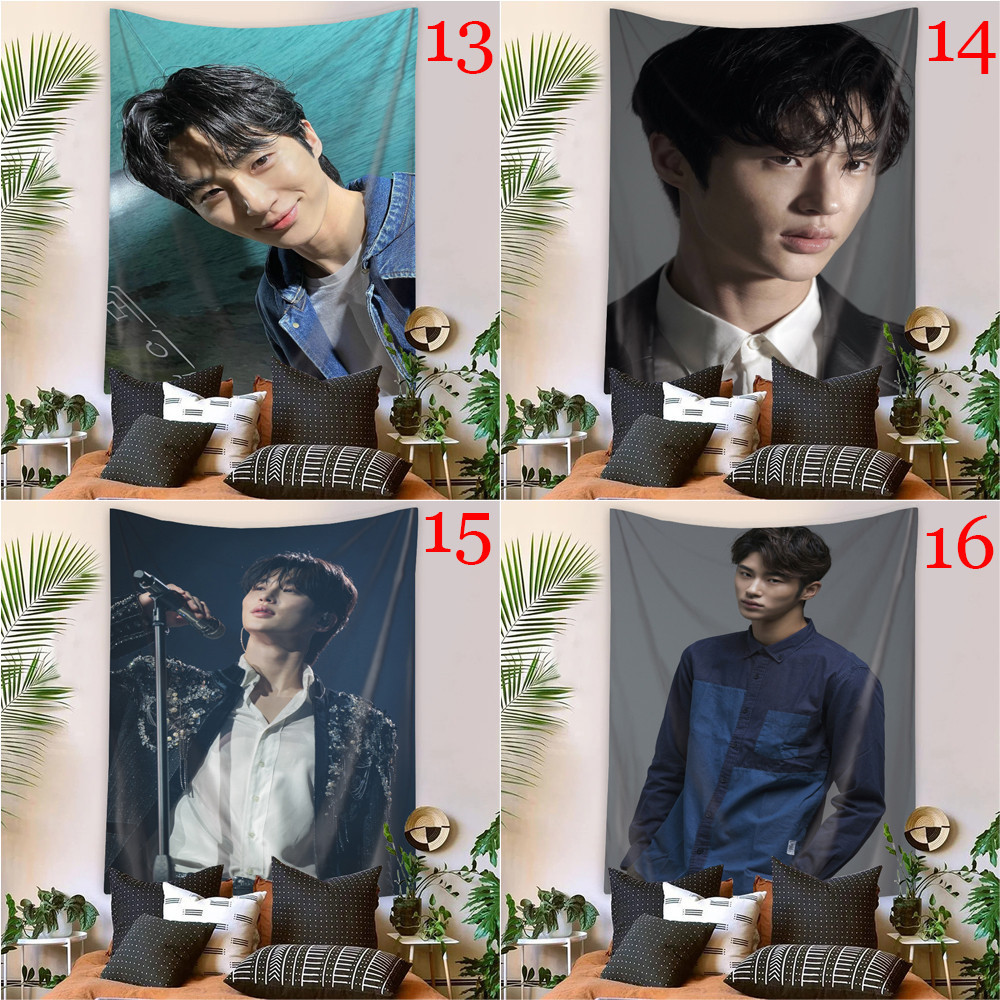 Byeon Woo-Seok Tấm Thảm Treo Tường Có Kẹp Phim Truyền Hình Hàn Quốc Đáng Yêu Runner Polyester Tấm Thảm Phòng Ngủ Treo Tường Tấm Thảm Trang Trí Nhà Cửa