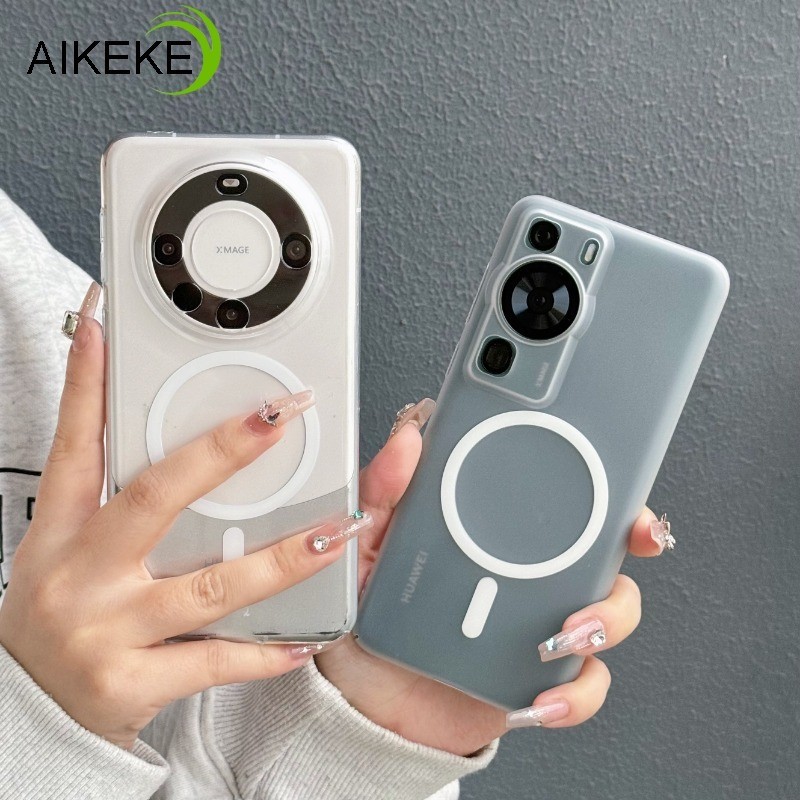 Dành Cho Redmi Note 11S 11T 12T 13 12 Pro Plus 5G Note 12 Turbo K70 K60 K50 K40 Pro K70E K60 K50 Ultra K40S K50i Ốp Điện Thoại Trong Suốt Vòng Tròn Từ Tính Kinh Doanh Mờ Vỏ PC Cứng