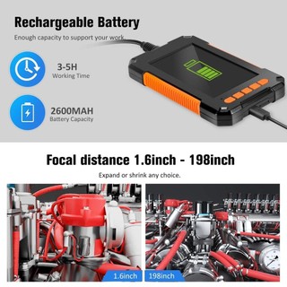 Camera Mini Chống Nước, Camera Nội Soi AN99 Cầm Tay Màn Hình 4.3 Inch LCD 1080P IP67 Với 8 Đèn Led 8mm, Quay Nét Rõ Ràng