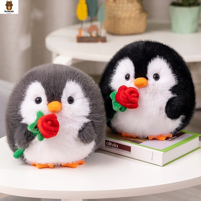 Rytanda Penguin Sang Trọng Đồ Chơi Gấu Bông Búp Bê Dễ Thương Hoa Hồng Chim Cánh Cụt Búp Bê Sang Trọng Làm Đầy Động Vật Quà Tặng Cho Sinh Nhật Trẻ Em Và Bạn Gái Quà Tặng