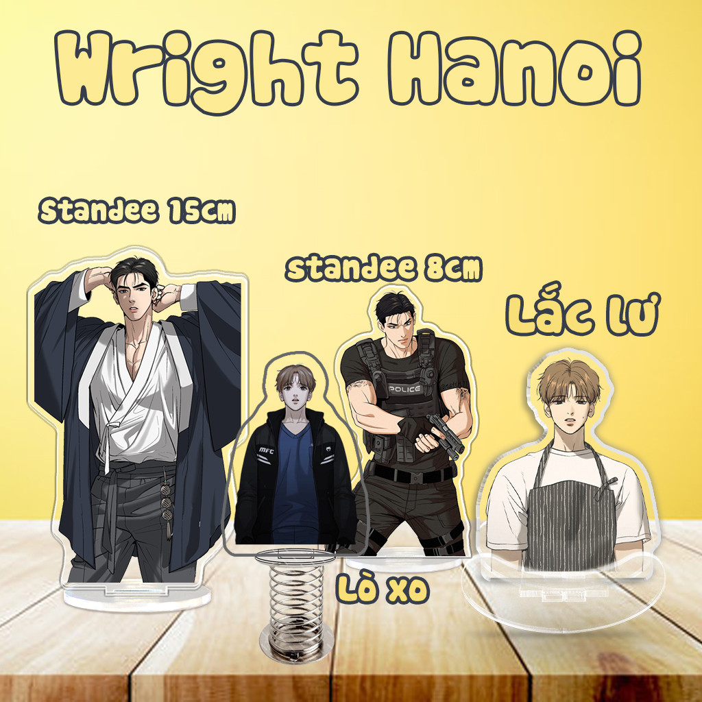 Mô hình Standee Attack on Titan Acrylic vbjf Peripheral Eren Yerger Armin Arlert Phụ kiện trang trí để bàn góc học tập