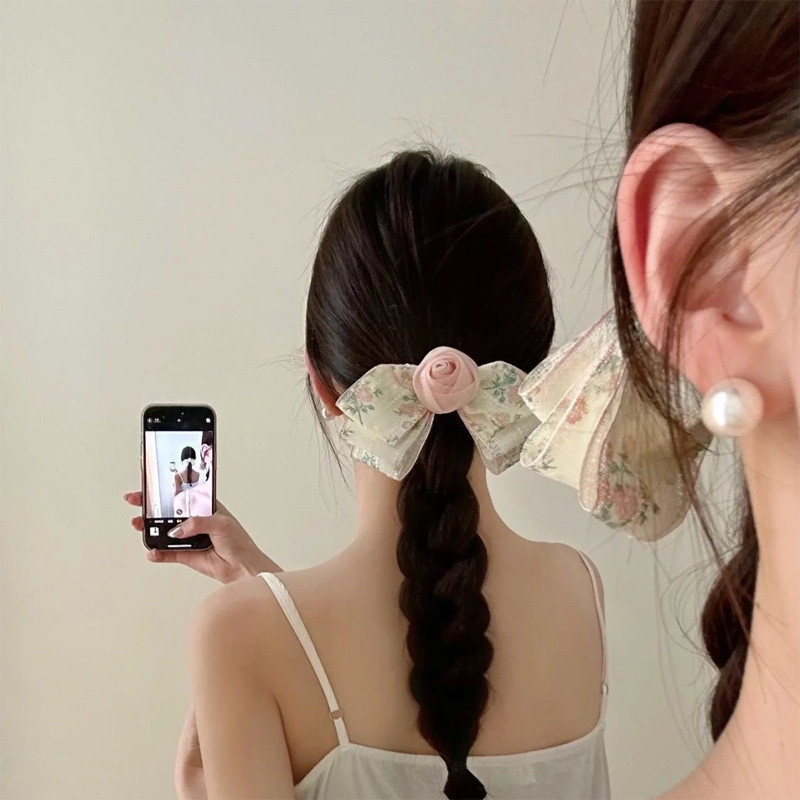 Kẹp Tóc Hoa Hồng Nữ Hoa Nổ Kẹp Tóc