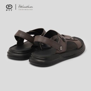 Dép Sandal Quai Hậu Nam FTT Leather Quai Da Cừu , Mặt Đế Da Microfiber Đế Siêu Nhẹ Có Đệm Cao Su