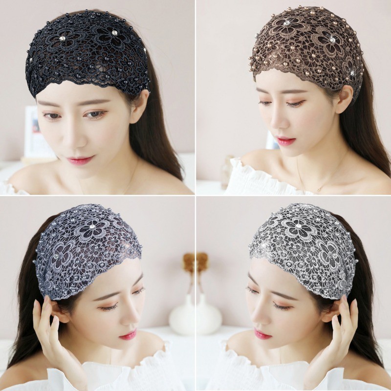 Lưới Thêu Tóc Thời Trang Hàn Quốc Thanh Lịch Rộng Tóc Vòng Đầu Phụ Kiện Tóc Cho Nữ Bé Gái