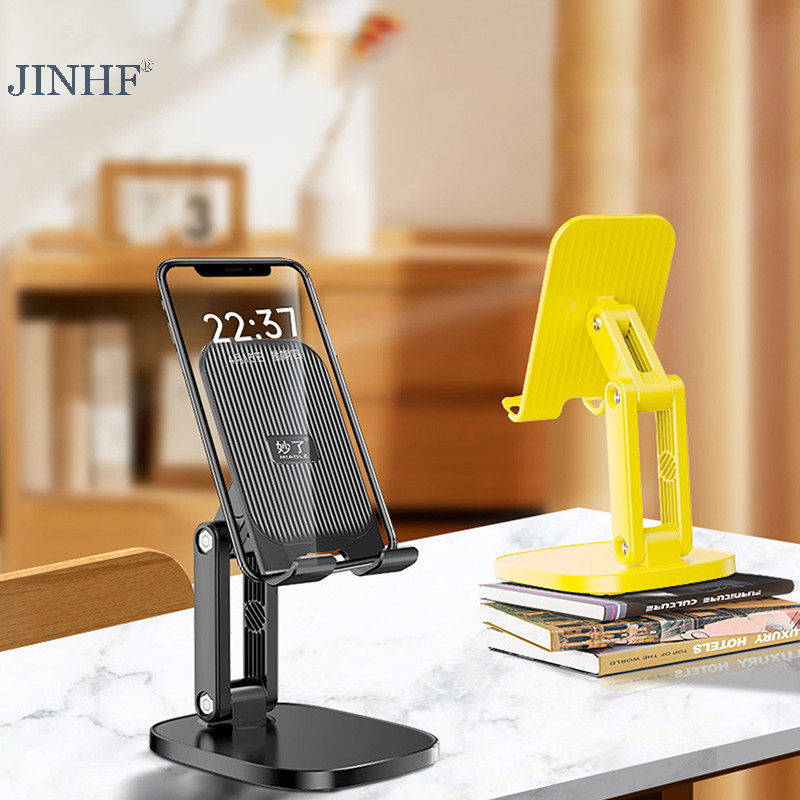 Jinhf 360° Xoay Giá Đỡ Điện Thoại Di Động Có Thể Gập Lại Để Bàn Hỗ Trợ Điện Thoại Di Động Máy Tính Bảng Lười Di Động Hỗ Trợ Điện Thoại Đứng HOT