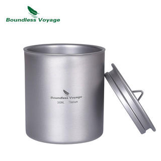 Boundless Voyage 350ml Cốc Titan Có Nắp Đôi Tường Cốc Trà Cà Phê Nước Drinkware Cắm Trại Ngoài Trời Văn Phòng Bộ Đồ Ăn