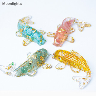 Moonlights Đá Pha Lê Sỏi Cá Koi May Mắn Hình Nhựa Lạ Mắt Cá Chép Tượng Trang Trí Nhà Bàn Làm Việc Trang Trí Quà Tặng EN