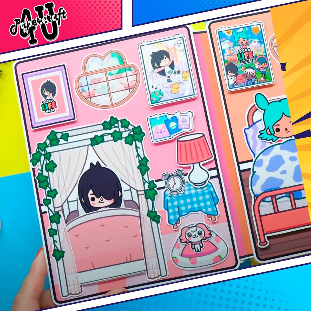 ĐỒ CHƠI NGÔI NHÀ BÚP BÊ GIẤY CẮT THỦ CÔNG DIY - TOCA LIFE WORLD -  MẪU TA030