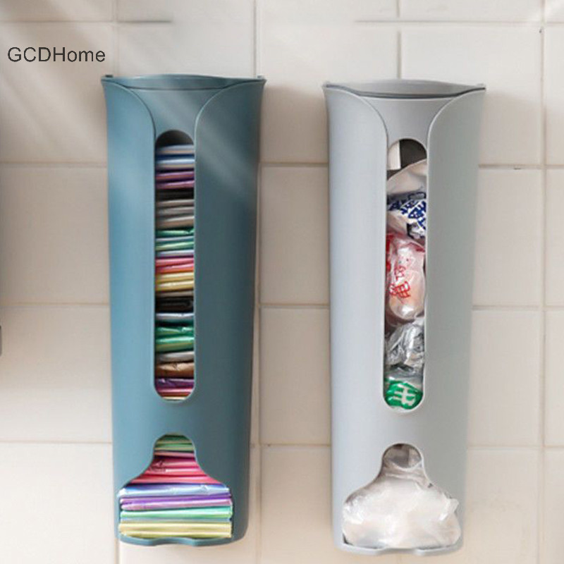 Gcdhome Nhà Bếp Túi Nhựa Treo Tường Có Giá Để Đồ Phòng Tắm Túi Rác Hộp Bảo Quản Tủ Quần Áo Hộp Bảo Quản HOT