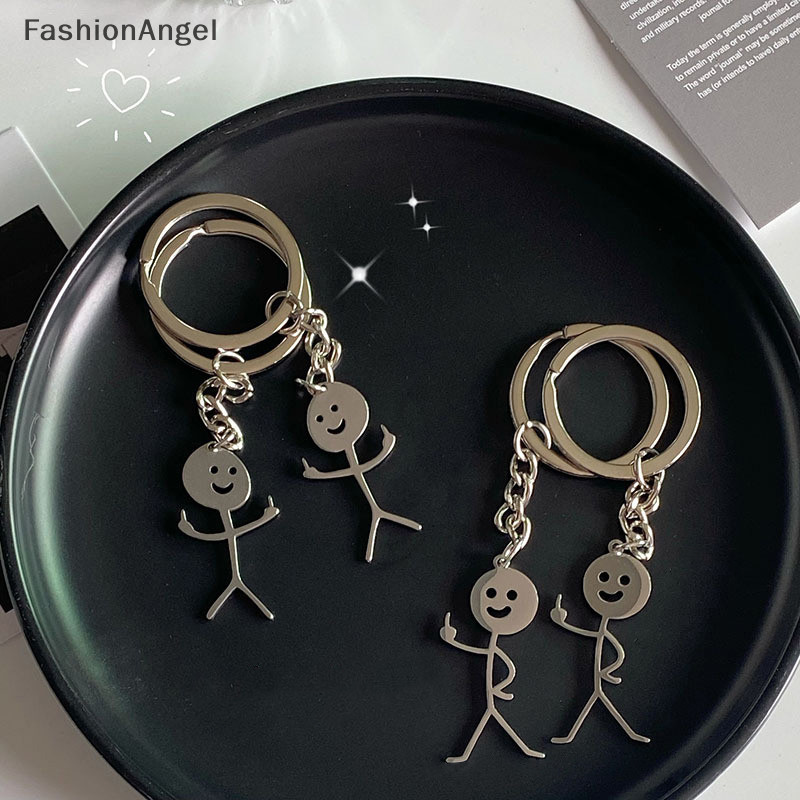 Fashionangel Interesg Phù Hợp Với Mọi Người Hơn Trái Tim Ngón Tay Giữa Cặp Đôi Móc Khóa Ins Cá Tính Dễ Thương Ngộ nghĩnh Sinh Viên Túi Mặt Dây Chuyền TH