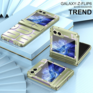 Dành Cho Samsung Galaxy Z Flip 6 Flip 5 Flip 4 Flip 3 Vỏ Gấp Chống Sốc Cho Samsung Galaxy Zflip 6 5g Flip5 ZFlip4 Mạ Bảo Vệ Chống Sốc Vỏ Điện Thoại