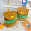 Ba lô Hamburger SNUGHOUSE, Túi đi học có dây rút có thể điều chỉnh dung tích lớn, Ba lô ba lô cha mẹ và con cái hoạt hình sáng tạo Người lớn