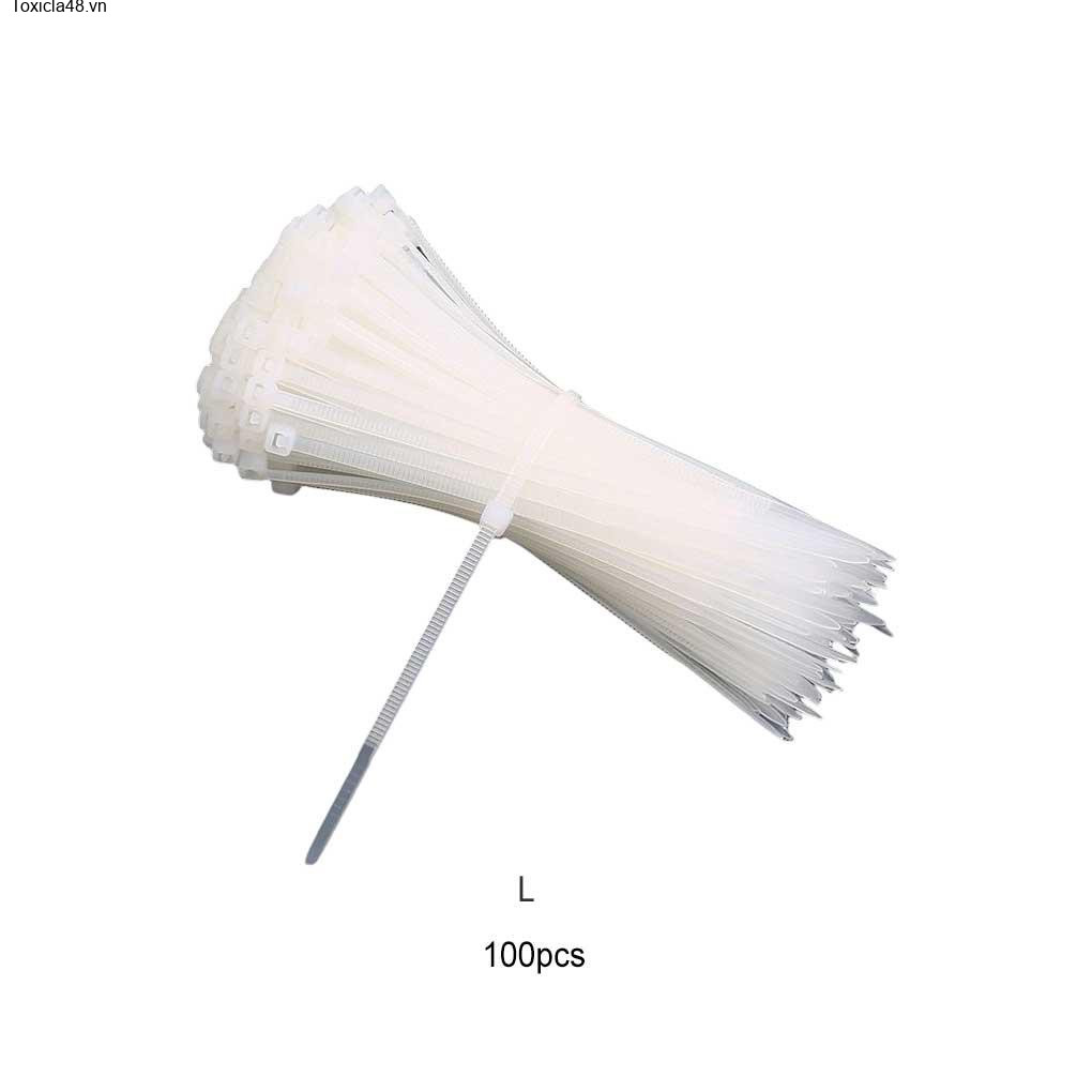 Toxicla48 100 bộ dây rút nylon tự khóa 25mm, có thể điều chỉnh, sử dụng ...