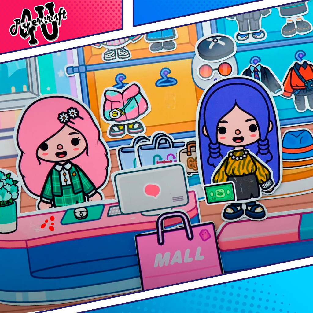 ĐỒ CHƠI NGÔI NHÀ BÚP BÊ GIẤY CẮT THỦ CÔNG DIY - TOCA LIFE WORLD -  MẪU TA03 đồ chơi bé gái squishy giấy đồ chơi giấy