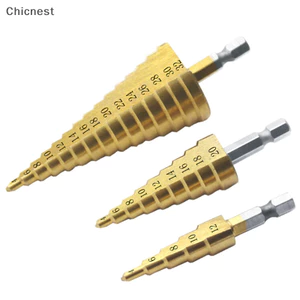 Máy khoan hình nón bước bằng thép HSS cỡ lớn Bộ cắt lỗ 4-12 / 20 / 32mm Boutique