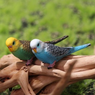 COCODECOVED Mô Phỏng Budgie Vẹt, Phim Hoạt Hình Thu Nhỏ Chim Tượng Nhỏ, Giáo Dục Sáng Tạo Vẹt Nhựa Trang Trí Phòng Khách