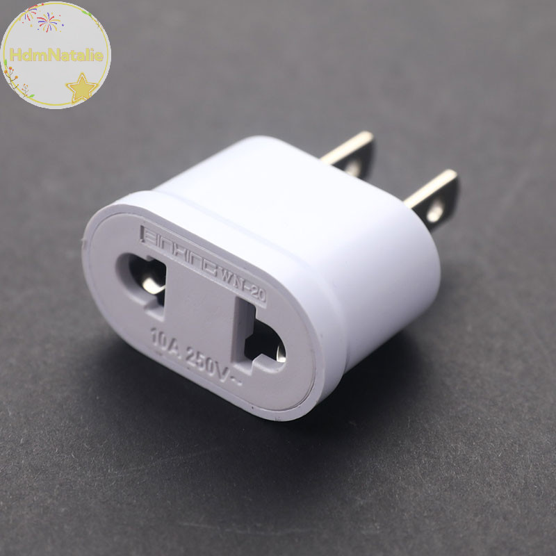 Hdmnatalie US Plug to EU Plug Round And Flat Phích cắm chuyển đổi mục đích kép Ổ cắm chuyển đổi VN