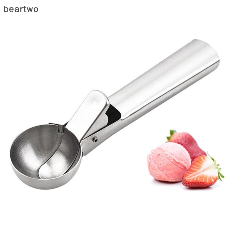 < Beartwo > Muỗng làm kem bằng thép không gỉ Dụng cụ thìa kem chống dính Đẹp
