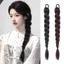 THEGIRL8B Xoắn Bím Dài, Bột Chiên Tổng Hợp Tóc Giả Bím Tóc Đuôi Ngựa, Tính Khí Phong Cách Trung Hoa Mũ Đội Đầu Giả Quyền Anh Bện Tóc Giả Đảng