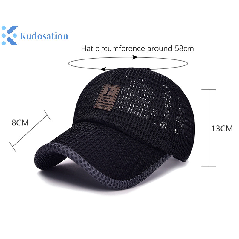 Kudosation Mùa Hè Lưới Bóng Chày Cho Nam Có Thể Điều Chỉnh Mũ Thoáng Khí Nhanh Khô Chạy Mũ Bóng Chày Cho Nam Nữ Thể Thao Ngoài Trời