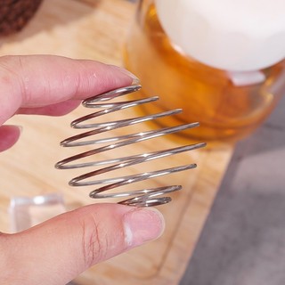 5 / 10 quả khuấy lắc sữa thép không gỉ tái sử dụng - lò xo trộn cocktail - cốc đánh bóng