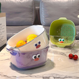 Đĩa trái cây Hộ gia đình Hai lớp Chức năng thoát nước trong suốt Gói hai trong một Đồ ăn nhẹ trái cây Veg