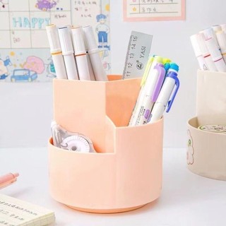 Hộp đựng bút AOPHEKM, Hộp đựng bút nhựa đa chức năng, Hộp đựng cọ trang điểm dung tích lớn có thể xoay được