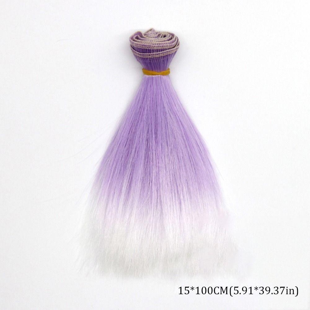 SLICELLIFE Bjd Tóc Giả, Tóc Búp Bê Nhiều Màu Sắc DIY, 2024 15 * 100CM Màu Gradient Đồ Chơi Trẻ Em Quà Tặng Cho 1 / 4 1 / 6 1 / 8 Bjd