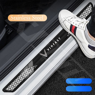 4 Vinfast Xe Ô Tô Thép Không Gỉ Ngưỡng Dải Kim Loại Chào Mừng Bàn Đạp Trang Trí Tự Động Tạo Kiểu Miếng Dán Cho Vinfast Lux A Fadil Tổng Thống SA VF E34 Phụ Kiện