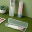 MARGREDY 1 Chiếc Hộp Bảo Quản Bàn Chải Trang Điểm, Trong Suốt Có Nắp Hộp Nhựa Tổ Chức, Bền Đa Năng Di Động Bút Chì Lông Mày Bộ Đồ Ăn Đũa Dụng Cụ Làm Đẹp
