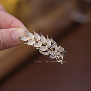 Mauropoli [Sẵn Sàng] Kẹp Tóc Tai Lúa Mì Phong Cách Mới Nhỏ Tinh Tế Đầu Trước Nổ Kẹp Tóc Đầu Sau Nửa Tie Mũ Đội Đầu Nữ