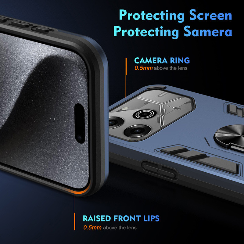 Dành Cho Tecno Pova 6 / Pova 6 Pro LI9 Vỏ Giáp Chắc Chắn Có Giá Đỡ Nhẫn Chân Đế Vỏ Bảo Vệ