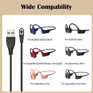 Cáp sạc USB Type-C, Bộ sạc tai nghe dẫn truyền xương đa năng 100cm, Bảo vệ quá tải Dây nguồn tai nghe Bluetooth ổn định PVC cho After Shokz AS800 AS803 S810