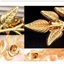 Trang sức cao cấp Hàn Quốc Trang sức sang trọng cổ điển Ba chiều Lá cây Trâm cài cổ áo Áo sơ mi tai lúa mì Nút cổ áo