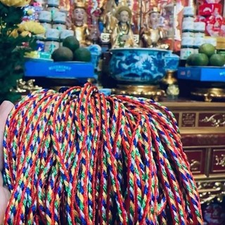 [MUA 1 TẶNG 1] Vòng Chỉ Ngũ Sắc Đã Khai Quang Xin Lộc May Mắn Bình An Phong Thuỷ Phật Giáo Tây Tạng