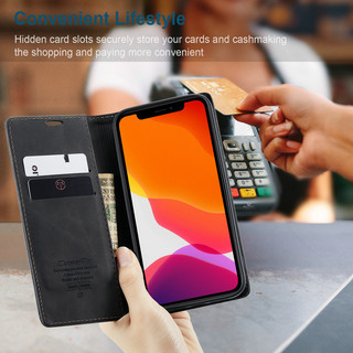 Business Shell CaseMe cho IPhone XR Case 11 12 13 Mini Xs 6 6s 7 8 Plus SE2020 Retro Da Từ Sách Ví Điện Thoại Lật Cho IPhone XR Case