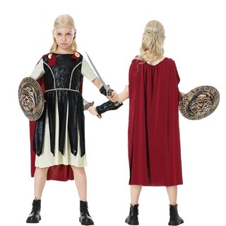 Halloween Cổ Hy Lạp Chiến Binh La Mã cosplay Cha Mẹ-Con Phù Hợp Với Chiến Binh Spartan Chiến Binh Áo Khoác Trang Phục