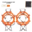 WEETW 1 Cặp Giày Crampons Cleats Dây Xích, Thép không gỉ Đen / Cam 8 Răng Thép Ice Gripper, Phong Cách Mới Che Giày Chống Trượt Một Kích Thước Phù Hợp Với Tất Cả Giày Trượt Tuyết Chống Trượt Tuyết