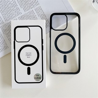 Ốp lưng chống ố từ tính viền đen cho iphone 7 8 plus x xr xs max 11 12 13 14 15 16 pro max xsmax promax