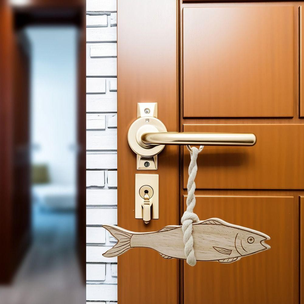 FANIELLAPOWELL Cá Có Thể Treo Tường Quyến Rũ, Tiết Kiệm Không Gian Treo Tường Cá Trang Trí Xe Hơi, Nhẹ Siêu Mỏng Tường Cửa Gỗ Mặt Dây Chuyền Nội Thất Ô Tô