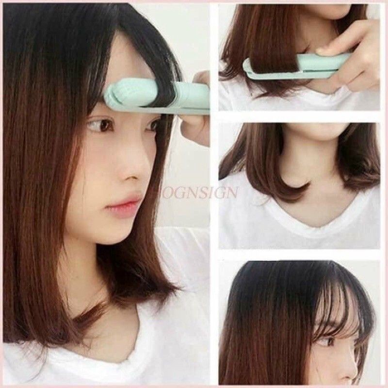 Máy Uốn Tóc Kiêm Duỗi Tóc Mini Sử Dụng Ion Âm Tiện Dụng AMIZIN