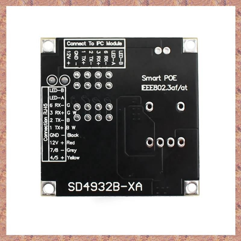 Mô-đun PoE 48V đến 12V cho mạng quan sát an ninh Camera IP Power over Ethernet Module IEEE802.3af 12V1.5A Đầu ra 15W (R F C V)